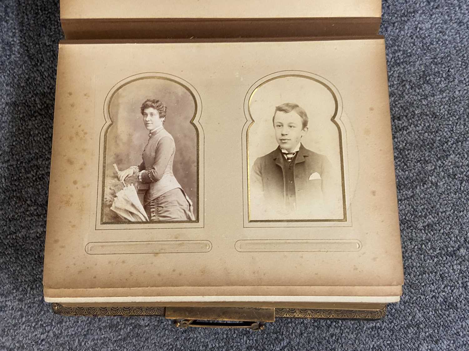 Lot 74 - Cartes de visite. A group of 6 late Victorian carte-de-visite albums