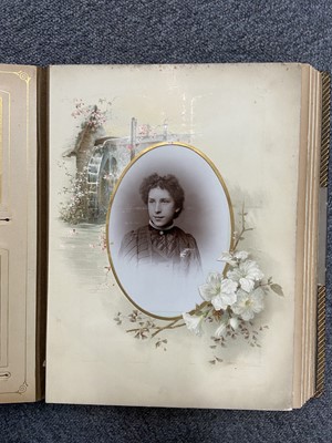 Lot 74 - Cartes de visite. A group of 6 late Victorian carte-de-visite albums