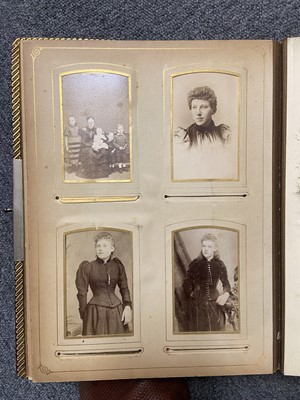 Lot 74 - Cartes de visite. A group of 6 late Victorian carte-de-visite albums