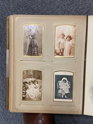 Lot 74 - Cartes de visite. A group of 6 late Victorian carte-de-visite albums