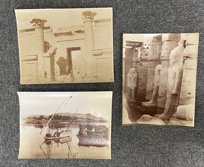 Lot 86 - Egypt. A group of 33 photographs of Egyptian scenes and people, c. 1880s
