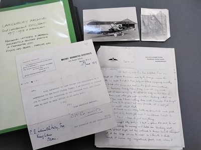 Lot 468 - Royal Flying Corps. Lieutenant Ernest John Lainchbury archive