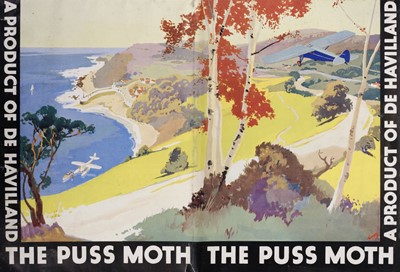 Lot 477 - The Puss Moth. A product of de Havilland circa 1930s promotional brochure / poster