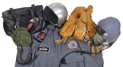 Lot 348 - Flying Clothing. Bone dome flying helmet, Mk1 (A) M circa 1961