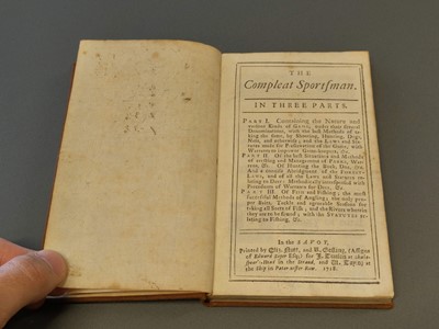 Lot 86 - Jacob, Giles. The Compleat Sportsman. In 3 Parts... , 1st edition