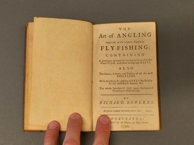 Lot 74 - Bowlker (Charles). The Art of Angling Improved, in all its Parts, Especially Fly-Fishing....