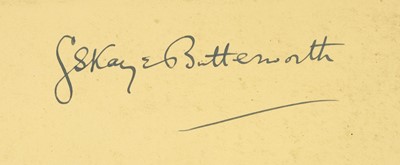 Lot 349 - Butterworth (George Sainton Kaye), A group of three signed scores, c. 1890