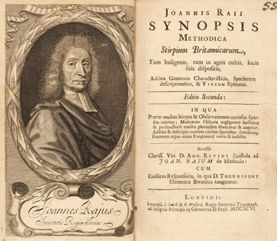 Lot 93 - Ray (John). Synopsis Methodica Stirpium Britannicarum…, 2nd edition, London