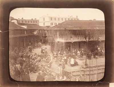 Lot 2 - China. Rickshaw Square, by William Saunders, c. 1870