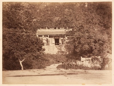 Lot 18 - Hong Kong. Chinese Temples in Hong Kong, one the Lin Fa Kung Temple, East Point, c. 1870