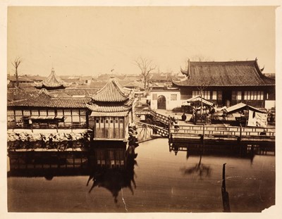 Lot 32 - China. Two views of Shanghai, c. 1870