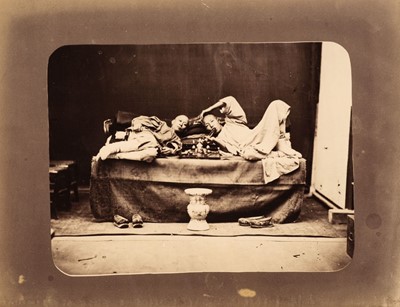 Lot 33 - China. Chinese smoking opium, by William Saunders, c. 1870