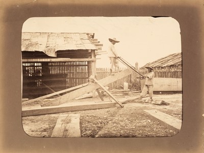 Lot 34 - China. Chinese carpenters [and] Chinese rickshaw, both by William Saunders, c. 1870