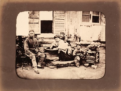 Lot 47 - China. Usual mode of transportation among the Chinese [and] Chinese family, both by William Saunders, c. 1870
