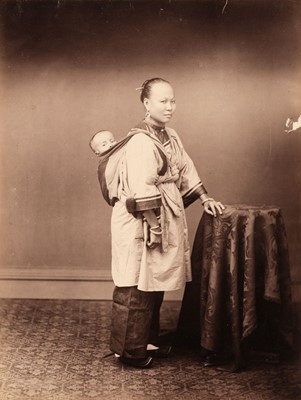 Lot 54 - China. A Chinese Beauty, possibly by William Saunders, [and] A Chinese woman carrying