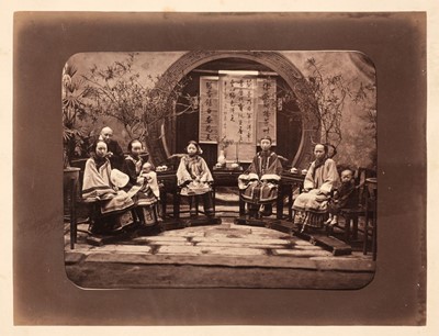 Lot 55 - China. Group portrait of Chinese women and girls in Southern China [and] Group portrait