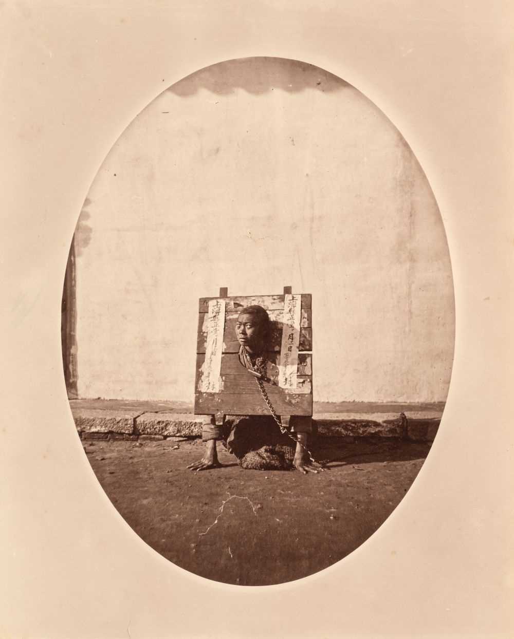 Lot 57 - China. Chinese punishments, c. 1870, two albumen prints
