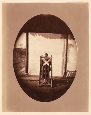 Lot 57 - China. Chinese punishments, c. 1870, two albumen prints