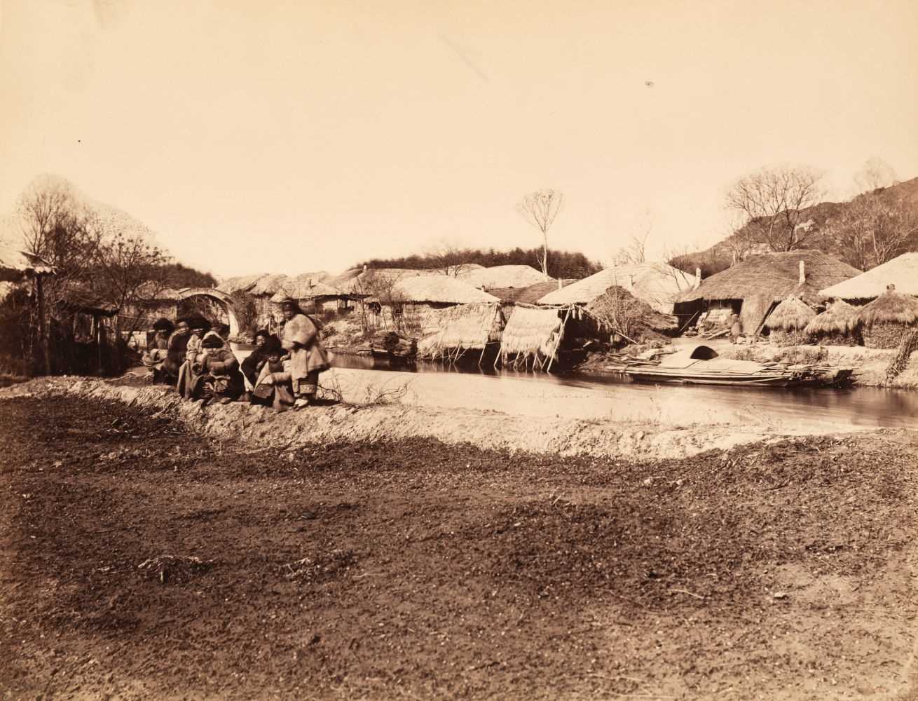 Lot 59 - China. Chinese village in the Far North [and] View of a Chinese village, c. 1870