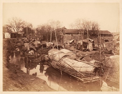 Lot 59 - China. Chinese village in the Far North [and] View of a Chinese village, c. 1870