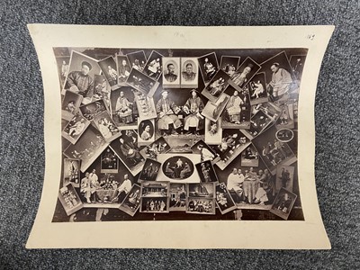 Lot 63 - China. Advertising collage of portrait photographs, by Pun Lun, c. 1870