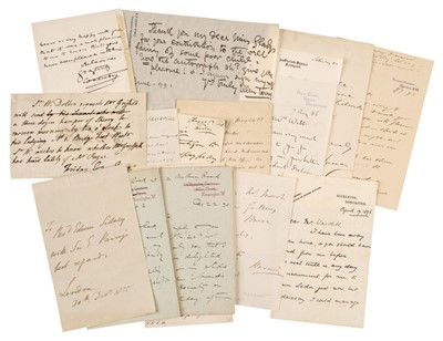 Lot 346 - Victorian Autographs. A good collection of 75 Autograph Letters Signed, mostly 19th century