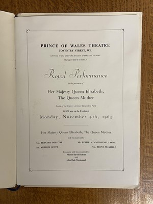 Lot 301 - Royal Variety Performance programme, 1963, signed by the Beatles