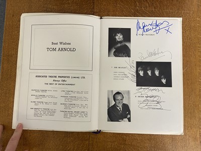 Lot 301 - Royal Variety Performance programme, 1963, signed by the Beatles