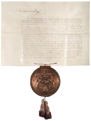 Lot 252 - Victoria (1819-1901), Document Signed, ‘Victoria R.I.’, St James’s, 17th September 1897
