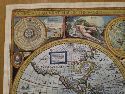 Lot 159 - World. Speed (John), A New and Accurat Map of the World..., 1676