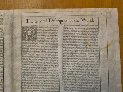 Lot 159 - World. Speed (John), A New and Accurat Map of the World..., 1676