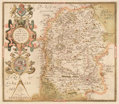 Lot 154 - Wiltshire. Saxton (Christopher), Wiltoniae comitatus...., 1579
