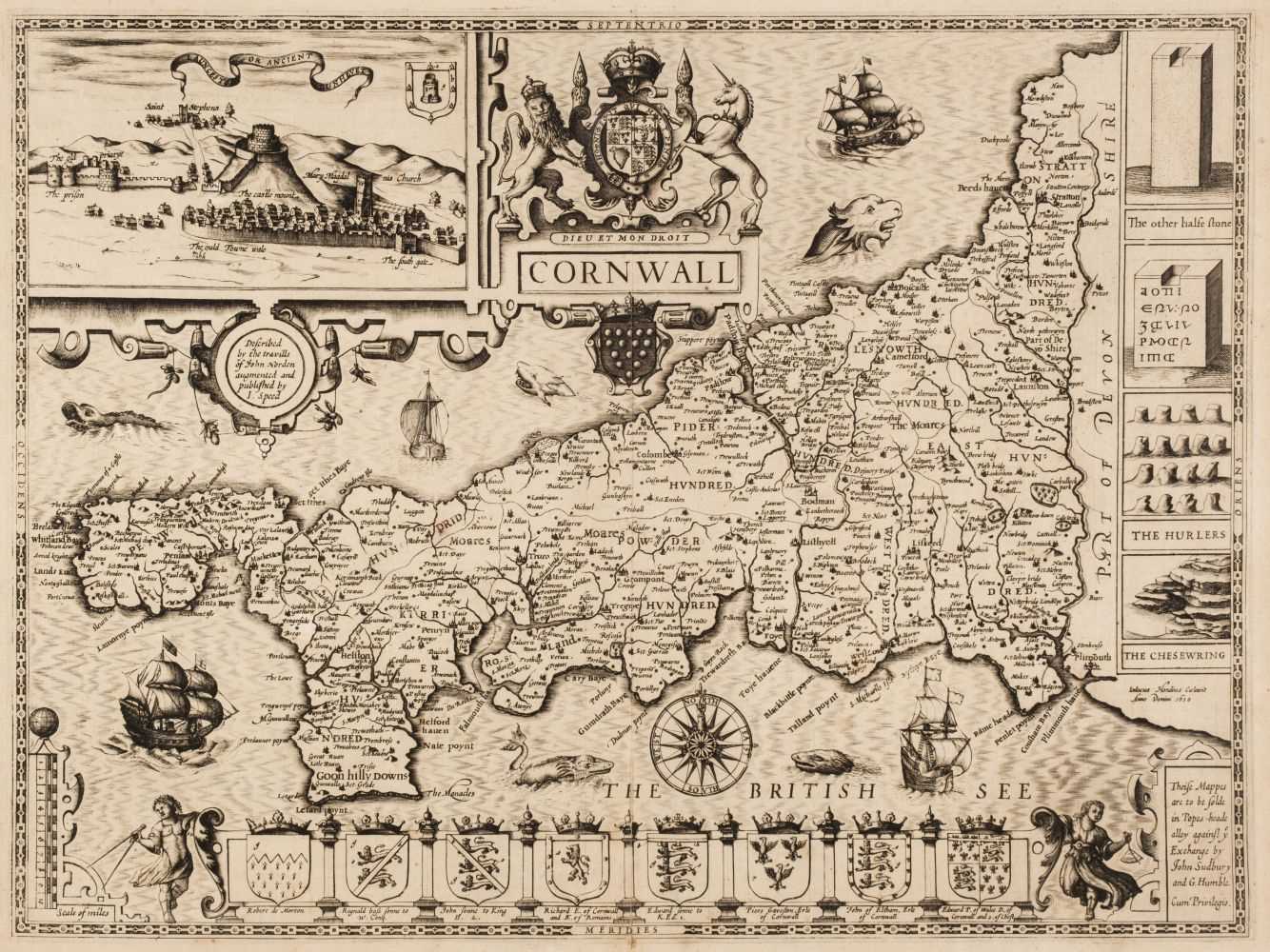 Lot 89 - Cornwall. Speed (J. & Norden J.). Cornwall, 1st edition, John Sudbury & George Humble [1611]