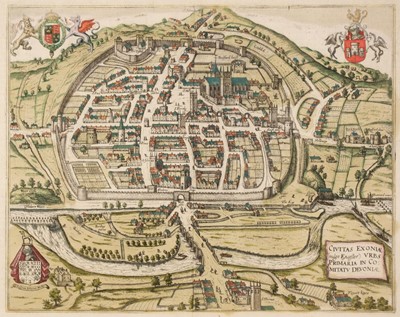 Lot 101 - Exeter. Braun (Georg & Hogenberg Franz), Civitas Exoniae (vulgo Excester)..., circa 1617