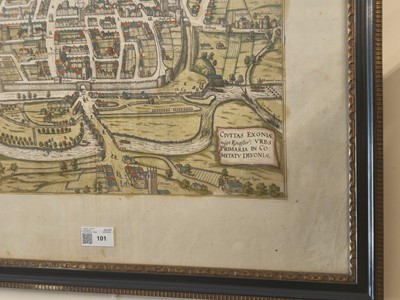 Lot 101 - Exeter. Braun (Georg & Hogenberg Franz), Civitas Exoniae (vulgo Excester)..., circa 1617