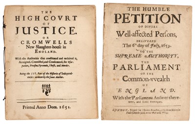 Lot 275 - English Civil War.  The High Court of Justice. Or Cromwells New Slaughter-house in England, 1651
