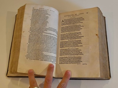Lot 262 - Vergilius Maro (Publius). Bucolicorum, Georgicorum, et Aeneidos, Basel, 1534, contemporary binding