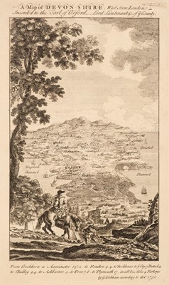 Lot 95 - Devon. Bickham (George), A Map of Devon Shire West from London..., circa 1750