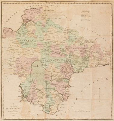 Lot 93 - Devon. A collection of 25 county and road maps, mostly 18th & 19th century