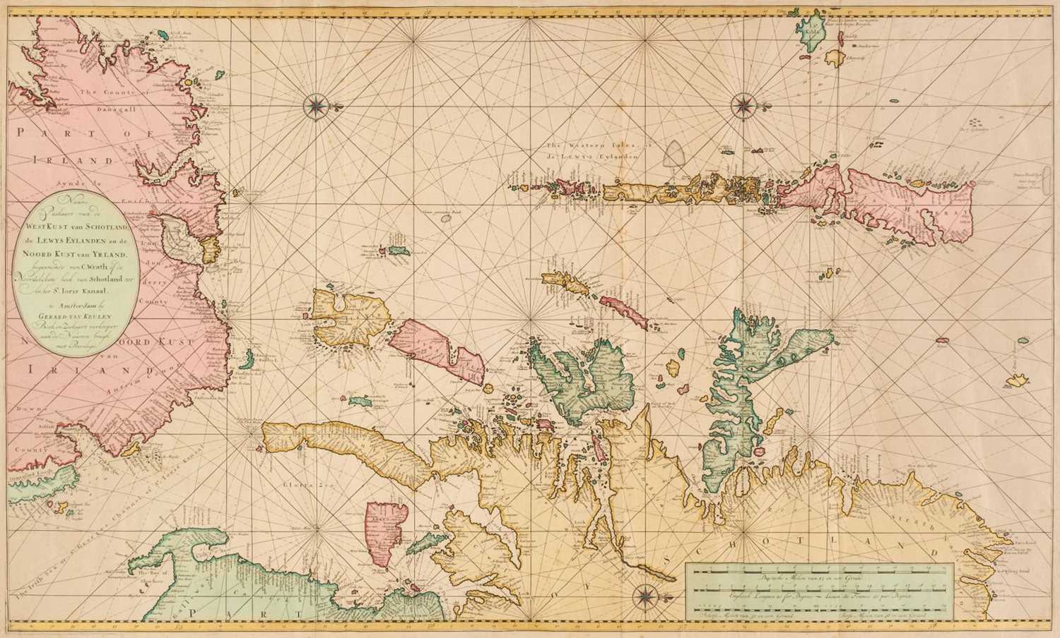 Lot 140 - Scotland. Van Keulen (Gerard), Nieuwe Paskaart van de West Kust van Scotland..., circa 1730
