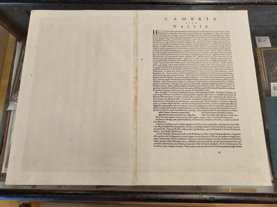 Lot 152 - Wales. Ortelius (Abraham & Lhuyd Humphrey), Cambriae Typus Auctore..., [1579]