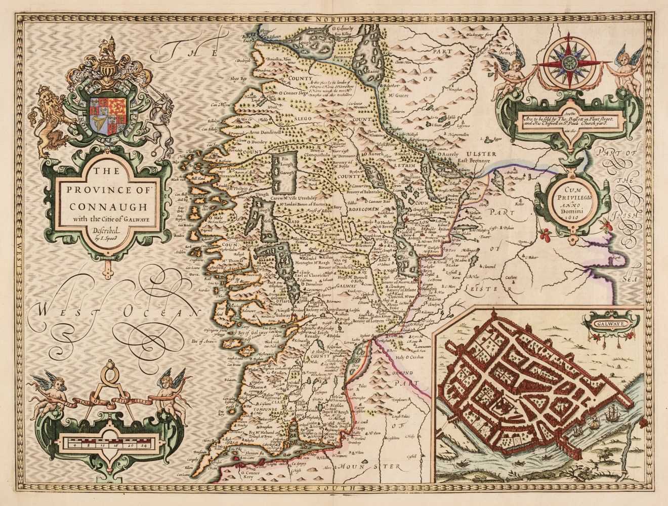 Lot 117 - Ireland. Speed (John), The Province of Connaugh with the City of Galwaye, 1676