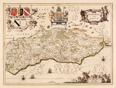 Lot 149 - Sussex. Jansson (Jan), Suthsexia vernacule Sussex, Amsterdam, circa 1648