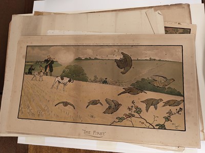 Lot 163 - Aldin (Cecil Charles Windsor, 1870-1935). The Start and the Finish of the Derby, 1923