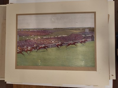Lot 163 - Aldin (Cecil Charles Windsor, 1870-1935). The Start and the Finish of the Derby, 1923