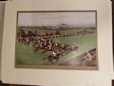 Lot 163 - Aldin (Cecil Charles Windsor, 1870-1935). The Start and the Finish of the Derby, 1923