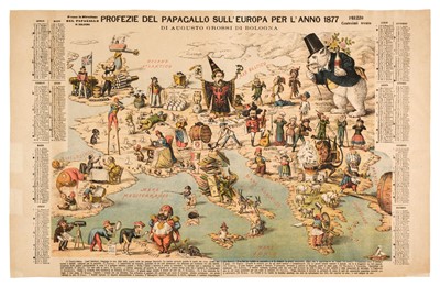 Lot 110 - Grossi (Augusto). Profezie del Papagallo sull' Europa..., Bologna, 1877