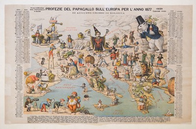 Lot 110 - Grossi (Augusto). Profezie del Papagallo sull' Europa..., Bologna, 1877