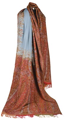 Lot 538 - Shawl. A large woven crinoline shawl, circa 1860s