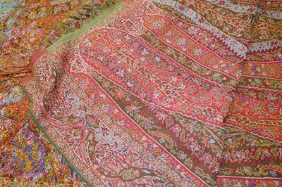 Lot 364 - Shawl. A large woven crinoline shawl, circa 1860s